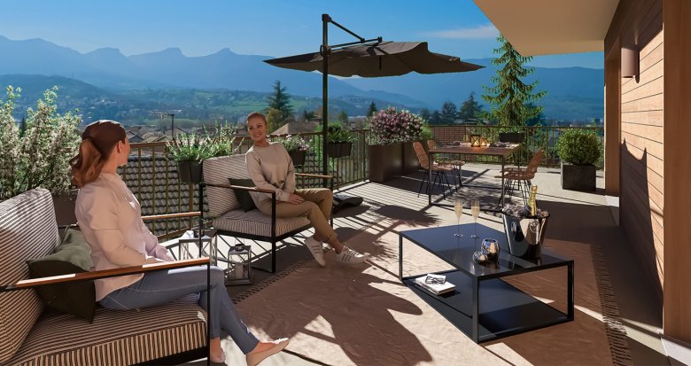 Achat / Vente immobilier neuf Saint-Alban-Leysse quartier résidentiel au pied des Bauges (73230) - Réf. 13693