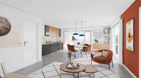 Programme immobilier neuf Coeur Ambilly - Ambilly : logements neufs sécurisés et verdoyants proche des transports (74100) - Référence : 15014