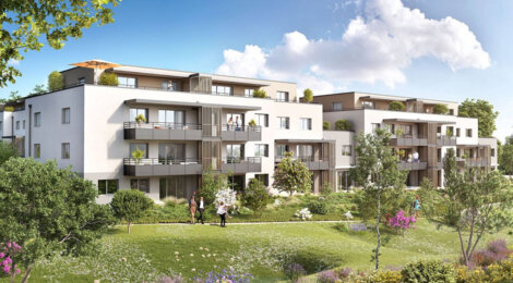 Programme immobilier neuf Poem - Ayse : Résidence studio–T4 avec cadre verdoyant et confort optimisé proche des transports (74130) - Référence : 5375