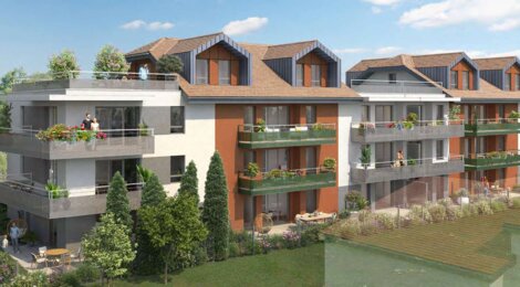 Programme immobilier neuf Residence SYA - Beaumont : logements neufs écoresponsables et lumineux en bourg (74160) - Référence : 12268