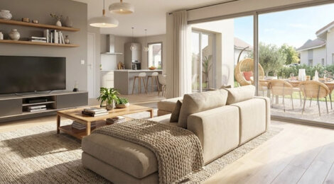 Programme immobilier neuf Le Domaine des Alizés - Bloye cadre naturel villas et duplex proches Annecy (74150) - Référence : 17130