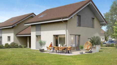 Programme immobilier neuf Le Domaine des Alizés - Bloye cadre naturel villas et duplex proches Annecy (74150) - Référence : 17130