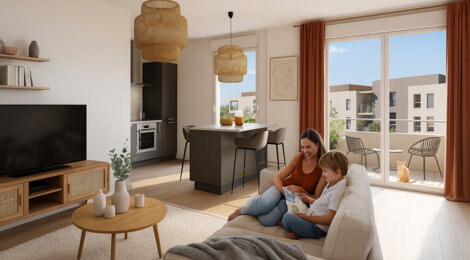 Programme immobilier neuf J.O.U.R - Bourg-en-Bresse cadre résidentiel près du centre et de la gare (01000) - Référence : 14304