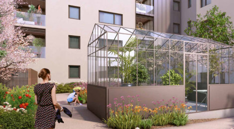 Programme immobilier neuf Espace Milliat - Bourg-en-Bresse : logements neufs sécurisés et verdoyants proche du centre (01000) - Référence : 14297