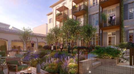 Programme immobilier neuf La cour des arts - Bourg-en-Bresse réhabilitation centre appartements lumineux avec extérieur (01000) - Référence : 17050