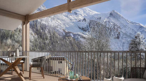 Programme immobilier neuf WHITE PEARL - Chamonix Mont-Blanc : Résidence T2–T6 avec cadre montagnard et confort moderne proche des commodités (74400) - Référence : 4976