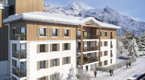 Programme immobilier neuf WHITE PEARL - Chamonix Mont-Blanc : Résidence T2–T6 avec cadre montagnard et confort moderne proche des commodités (74400) - Référence : 4976