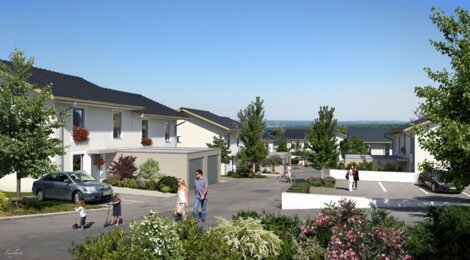 Programme immobilier neuf LES VILLAS DU VERGER - Chevrier : Résidence T4–T5 avec jardins et vue panoramique dans un hameau verdoyant (74520) - Référence : 1378