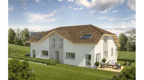 Programme immobilier neuf Les carres de la canopee - Chilly : Résidence T4 avec jardins et garages dans un cadre villageois convivial (74270) - Référence : 1082