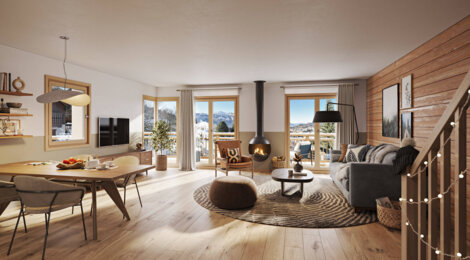 Programme immobilier neuf La Soldanelle - Cluses entre ski et nature proche des Carroz-d’Arâches (74300) - Référence : 11631