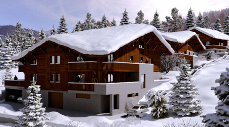 Programme immobilier neuf PREMIERES LOGES - Combloux : Résidence studio–T5 avec architecture savoyarde et confort optimal proche des pistes (74920) - Référence : 4015