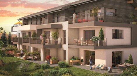 Programme immobilier neuf PANORAMIK - Contamine-sur-Arve : Résidence T2–T4 avec jardins, parking et allure montagnarde proche d’Annemasse (74130) - Référence : 2134