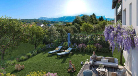 Programme immobilier neuf ÔRIZON - Cuvat : Résidence T2–T4 avec cadre naturel et confort optimisé proche des commodités (74350) - Référence : 6522