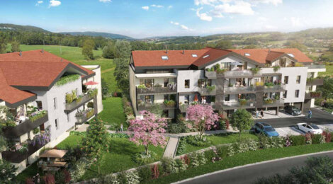 Programme immobilier neuf ÔRIZON - Cuvat : Résidence T2–T4 avec cadre naturel et confort optimisé proche des commodités (74350) - Référence : 6522