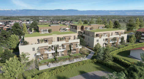 Programme immobilier neuf GRAND ANGLE - Douvaine : logements neufs sécurisés et verdoyants proche des commodités (74140) - Référence : 8280