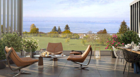 Programme immobilier neuf Hill Park 3ème tranche - Évian-les-Bains cadre naturel vue lac appartements lumineux (74500) - Référence : 17108