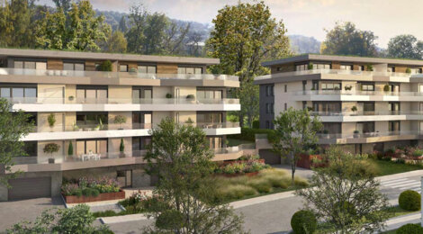 Programme immobilier neuf Hill Park 3ème tranche - Évian-les-Bains cadre naturel vue lac appartements lumineux (74500) - Référence : 17108
