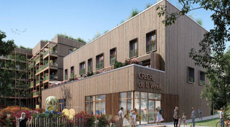 Programme immobilier neuf L’ILOT DES LUMIERES - Ferney-Voltaire à proximité à vélo des Bains des Pâquis (01210) - Référence : 11339