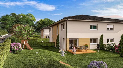 Programme immobilier neuf Les carrés du Poète - Grésy-sur-Isère : logements neufs sécurisés et verdoyants proche des commodités (73460) - Référence : 8424