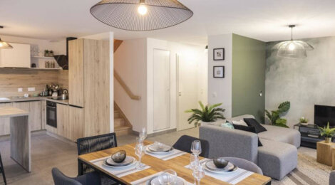 Programme immobilier neuf Les carrés du Poète - Grésy-sur-Isère : logements neufs sécurisés et verdoyants proche des commodités (73460) - Référence : 8424