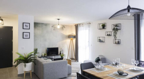 Programme immobilier neuf Les carrés du Poète - Grésy-sur-Isère : logements neufs sécurisés et verdoyants proche des commodités (73460) - Référence : 8424