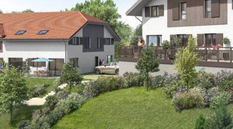 Programme immobilier neuf Les villas Alphonsine - Hauteville-sur-Fier à proximité de la gare d’Annecy (74150) - Référence : 12591