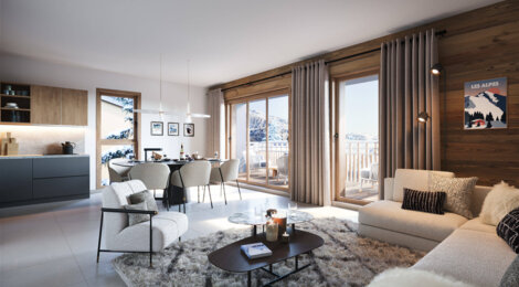 Programme immobilier neuf LES CHALETS D'OLCA - Houches proche du téléphérique de Bellevue (74310) - Référence : 10996