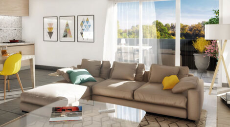 Programme immobilier neuf RIVE GAUCHE - Jassans-Riottier : logements neufs sécurisés et verdoyants proche des transports (01480) - Référence : 14292