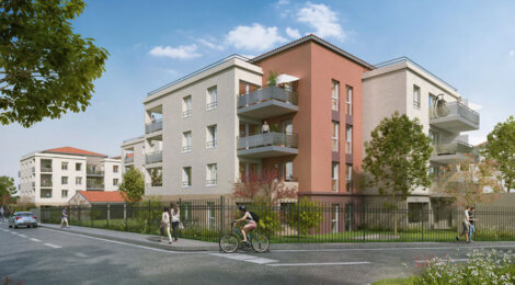 Programme immobilier neuf RIVE GAUCHE - Jassans-Riottier : logements neufs sécurisés et verdoyants proche des transports (01480) - Référence : 14292