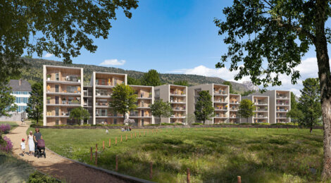 Programme immobilier neuf Le Domaine de Buttet - Le Bourget-du-Lac : logements neufs T2–T5 proche des commerces et de la plage (73370) - Référence : 15738