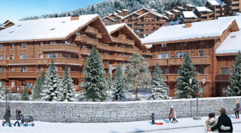 Programme immobilier neuf L'HEVANA - Les Allues : Résidence T2–T4 avec espaces détente et accès direct aux pistes en plein cœur de Méribel (73550) - Référence : 3947