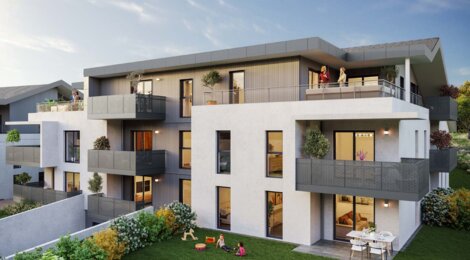 Programme immobilier neuf Les Vergers de Marcel + Domaine Les Marcellines - Les Ollières : logements neufs T2–T6 proche d’Annecy et des montagnes (74570) - Référence : 15794