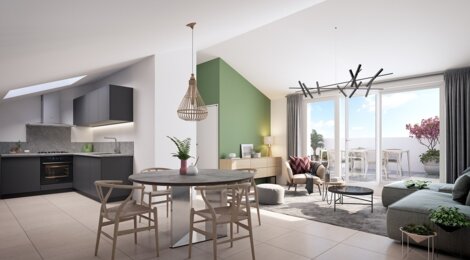 Programme immobilier neuf Côté Nature - Lyaud : logements neufs lumineux et sécurisés sur les hauteurs de Thonon (74200) - Référence : 14922