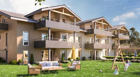 Programme immobilier neuf LE CLOS DE SECHEX - Margencel : appartements T3-T5 et maisons avec extérieurs en pleine nature (74200) - Référence : 2927