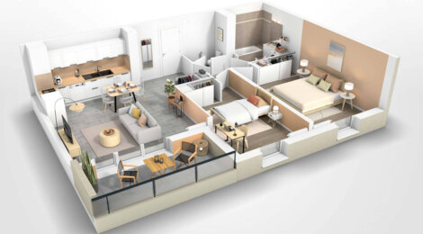 Programme immobilier neuf Les jardins des Prés Nouveaux - Mouxy : Résidence T2–T5 avec cadre montagnard et confort optimisé proche des commodités (73100) - Référence : 6597