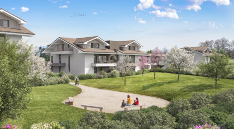 Programme immobilier neuf RESONANCE - Ornex : logements neufs T2–T4 proche de la frontière suisse (01210) - Référence : 12988