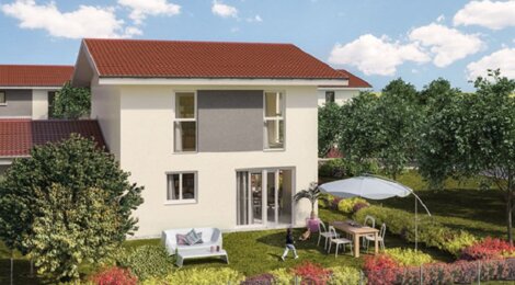 Programme immobilier neuf LE TWIST - Passy : Maisons neuves T4–T5 avec jardins privatifs et espaces verts (74190) - Référence : 2427