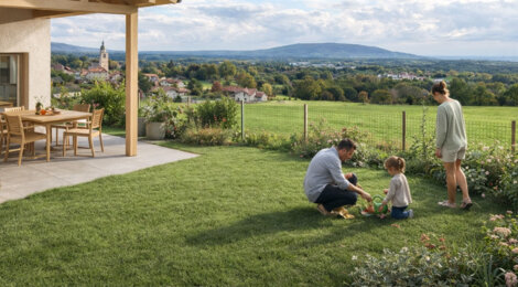 Programme immobilier neuf LE DOMAINE DU MOULIN - Perrignier logements neufs entre Genève et Lac Léman (74550) - Référence : 17029