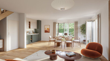 Programme immobilier neuf Le domaine du Golf - Porte de Savoie cadre naturel villas et maisons avec jardin (73800) - Référence : 17193