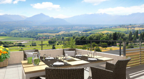 Programme immobilier neuf LE CHATENAY - Reignier-Esery : Résidence T2–T4 avec cadre verdoyant et équipements haut de gamme proche des espaces naturels (74930) - Référence : 4658