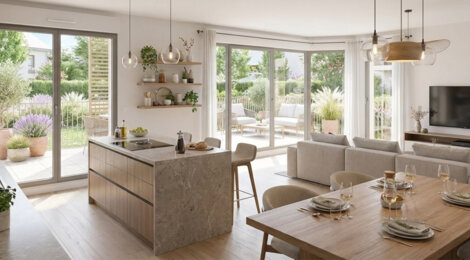 Programme immobilier neuf Le Franklin - Rumilly logements avec terrasse proche commerces et services (74150) - Référence : 17492
