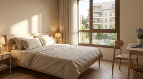 Programme immobilier neuf Le Franklin - Rumilly logements avec terrasse proche commerces et services (74150) - Référence : 17492