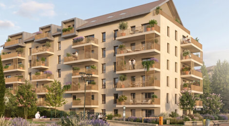 Programme immobilier neuf Le Franklin - Rumilly logements avec terrasse proche commerces et services (74150) - Référence : 17492