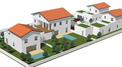 Programme immobilier neuf LE CLOS DU STADE - Saint-Denis-en-Bugey : logements neufs sécurisés et verdoyants proche des axes routiers (01500) - Référence : 8247