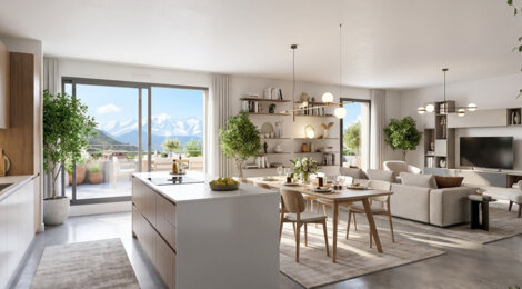 Programme immobilier neuf VILLA PANORAMA - Sallanches gare accessible à pied face aux montagnes (74700) - Référence : 18319