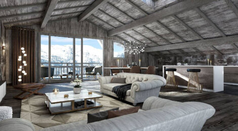 Programme immobilier neuf LA COUR DES ALPES - Samoëns : Résidence T3–T5 avec cadre montagnard et ambiance chaleureuse proche des commodités (74340) - Référence : 4271