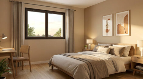Programme immobilier neuf Source Bleue - Sciez villas duplex avec jardins et vues montagnes (74140) - Référence : 17480