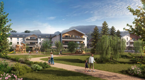 Programme immobilier neuf GREEN COTTAGE - Scionzier : logements neufs T2–T3 entre Chamonix, Genève et centre-ville (74950) - Référence : 9148