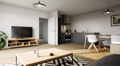 Programme immobilier neuf Ô THÔNES - Thônes : Résidence studio–T3 avec cadre montagnard et confort optimisé proche des commodités (74230) - Référence : 6590