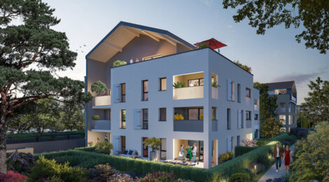 Programme immobilier neuf XIII Concise - Thonon-les-Bains : logements neufs sécurisés et verdoyants proche des commodités (74200) - Référence : 15390